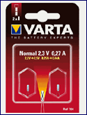 Лампа для фонаря VARTA Normal 704 2,3В 0,27А BP2 микрокапсула аргон
