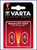 Лампа для фонаря VARTA Normal 742 2,25В 0,25А BP2 с резьбой аргон