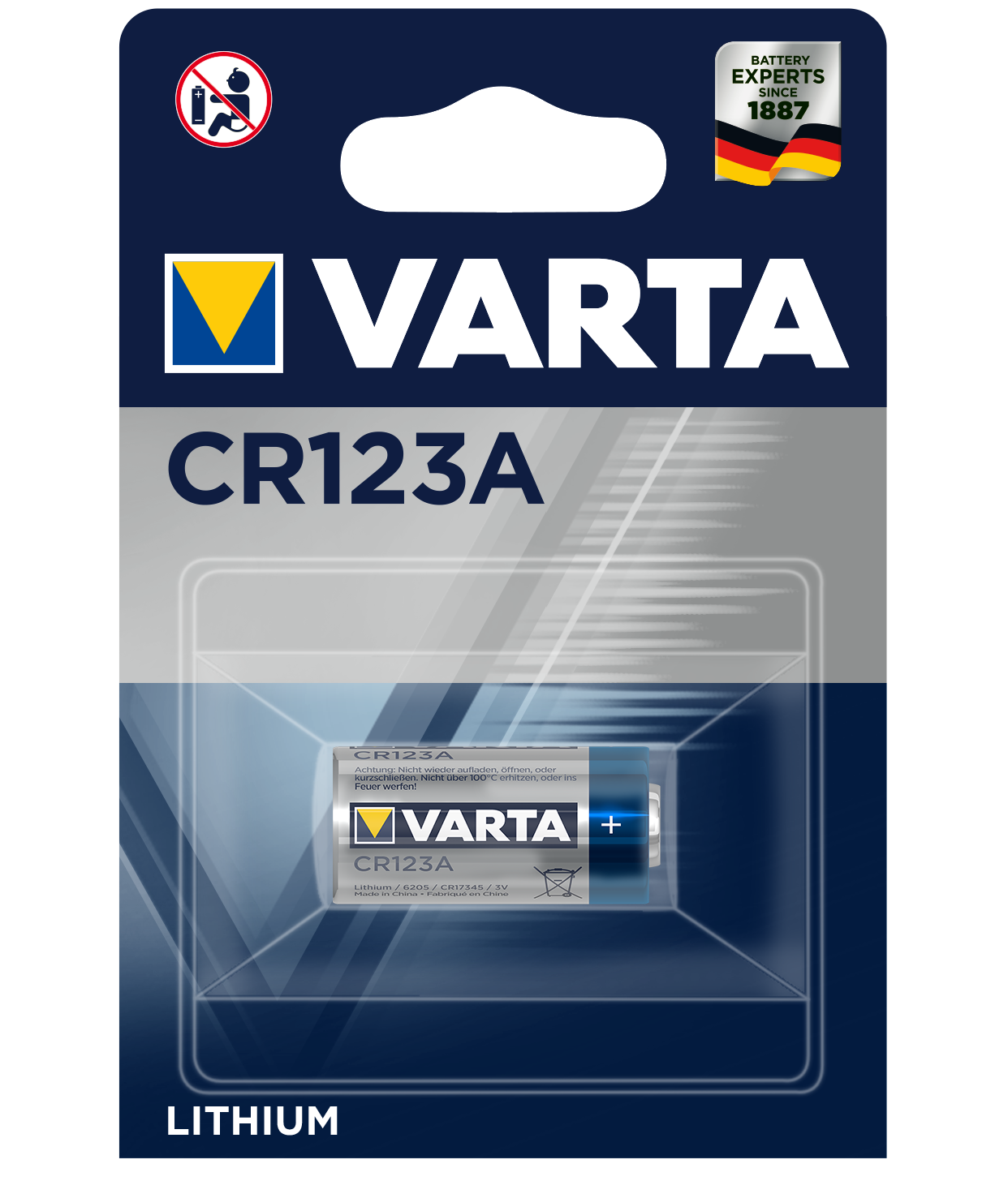 Батарейка VARTA Professional Lithium CR123А BP1 3В (537280)