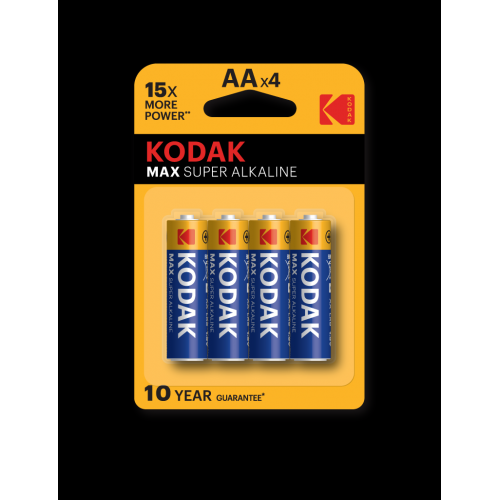 Батарейка KODAK MAX SUPER Alkaline LR6 BP4 (Б0005120) (4/80/400)
