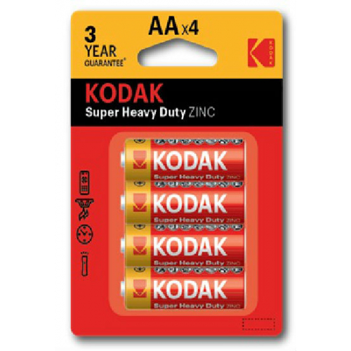 Батарейка KODAK SUPER HEAVY DUTY Zinc R6 BP4 (Б0005119) (4/80/400)