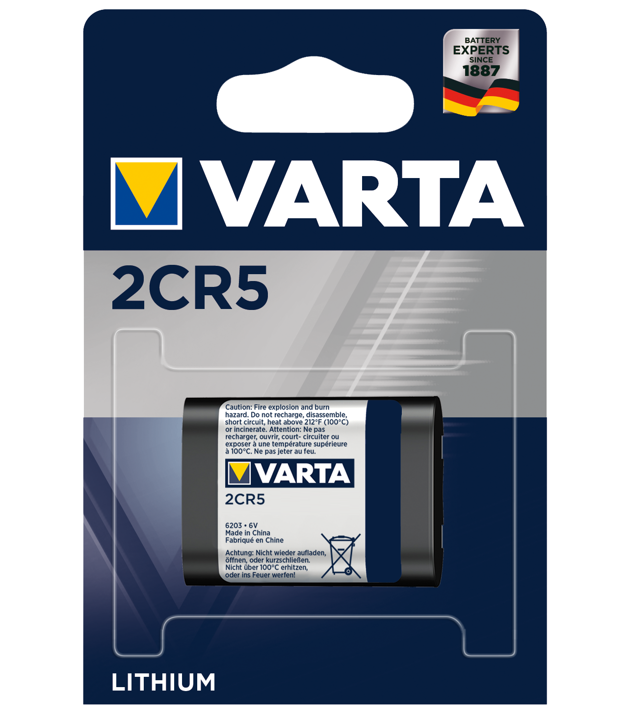 Батарейка VARTA Professional Lithium 2CR5 BP1 6В (537204)