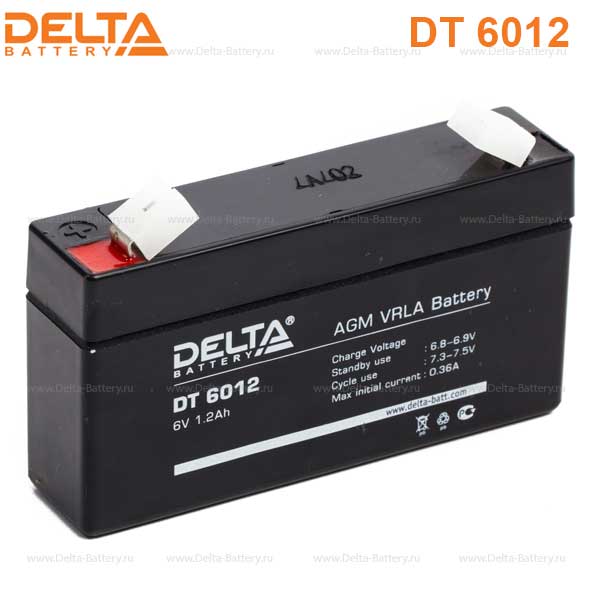 Аккумуляторная батарея DELTA DT 6012 6В 1,2Ач