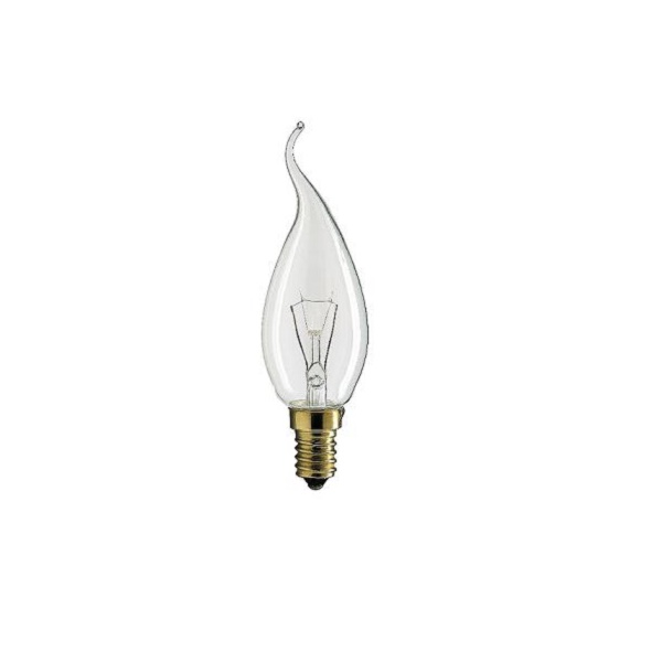 Лампа PHILIPS Deco BXS35 40Вт Е14 230В CL свеча на ветру