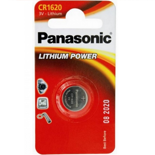 Батарейка PANASONIC Cell CR1620 BP1 3В (1/12)