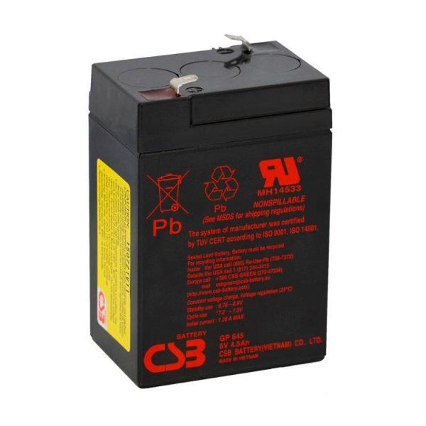 Аккумуляторная батарея CSB GP 645 6В 4,5Ач