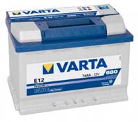 Авто аккумулятор VARTA Blue Dynamic E12 74Ач пуск.ток 680А тол.клеммы п.п. (119549)
