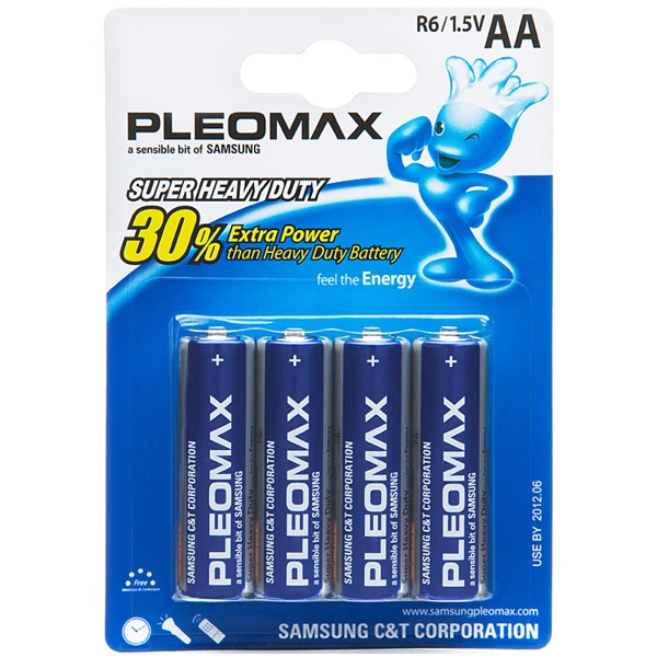 Батарейка Pleomax R6 BP4 SUPER HEAVY DUTY Zinc (G0005543) 
