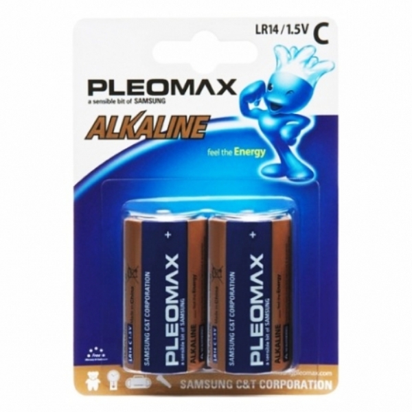 Батарейка Pleomax LR14 BP2 (С19255) (2/20/160)