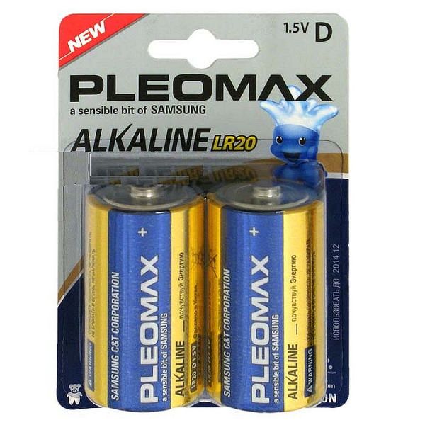 Батарейка Pleomax LR20 BP2 (С19254) (2/20/80)