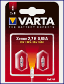 Лампа для фонаря VARTA Normal 707 2,7В 0,8А BP2 капсула ксенон
