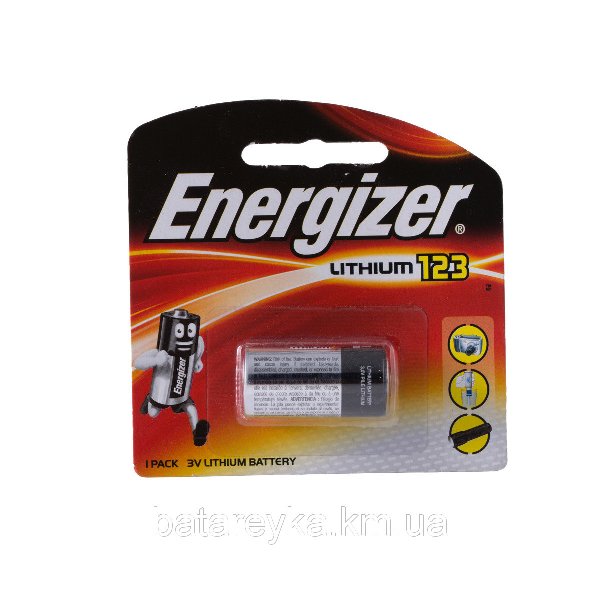 Батарейка ENERGIZER Lithium CR123 BP1 3В