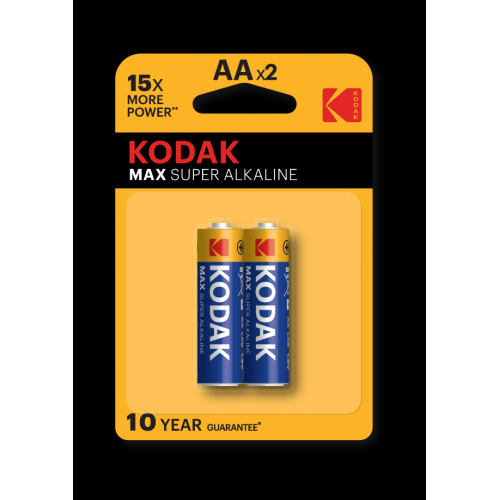 Батарейка KODAK MAX SUPER Alkaline LR6 BP2 (Б0005131) (2/40/200)