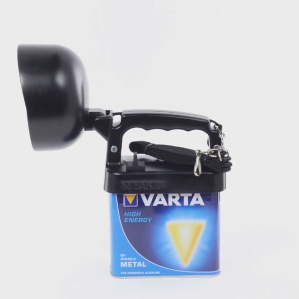 Фонарь VARTA Work WorkLight 1х4R25-2 в корпусе, криптон, алюм.сплав, стойкий к воздействию кислоты