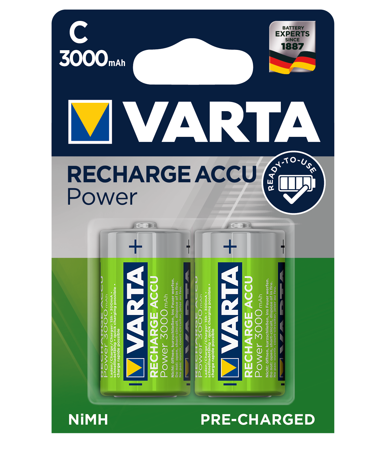 Аккумулятор VARTA C 3000мАч Ready2Use BP2 (550739)