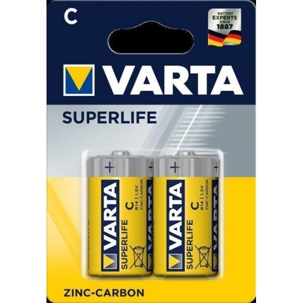Батарейка VARTA Superlife R14 BP2 (556304) (24/120)