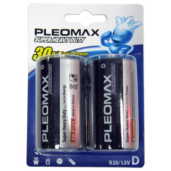 Батарейка Pleomax R20 BP2 (С19246) (2/12/192)