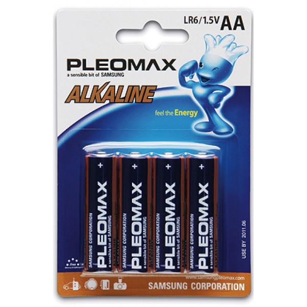 Батарейка Pleomax LR6 BP4 (С19242) (4/40/400)
