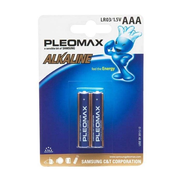 Батарейка Pleomax LR03 BP2 (С8045) (2/20/400) 