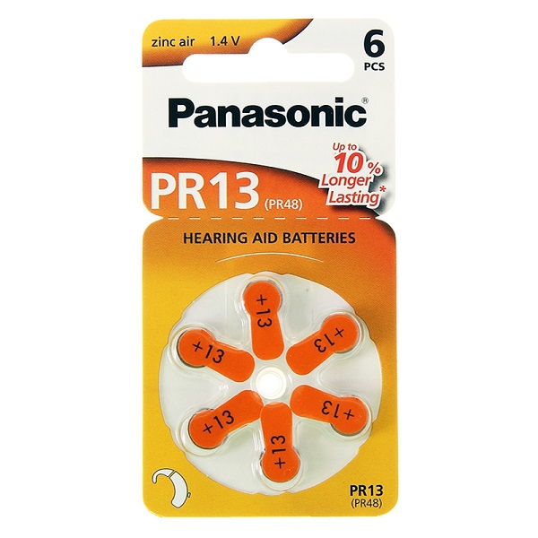 Батарейка PANASONIC PR13 BP6 воздушно-цинковая 1.4В