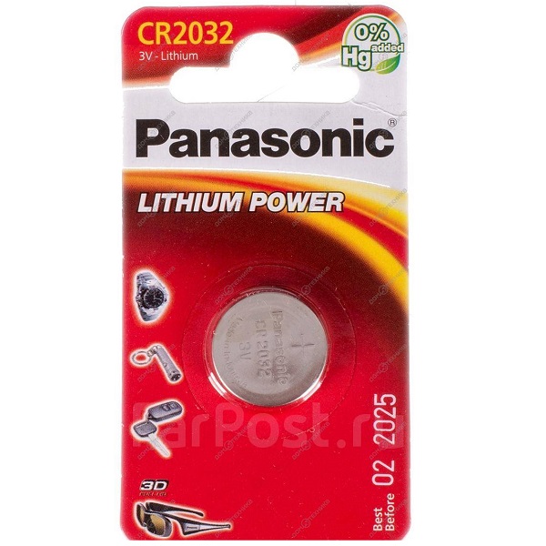 Батарейка PANASONIC Cell CR2032 BP1 3В