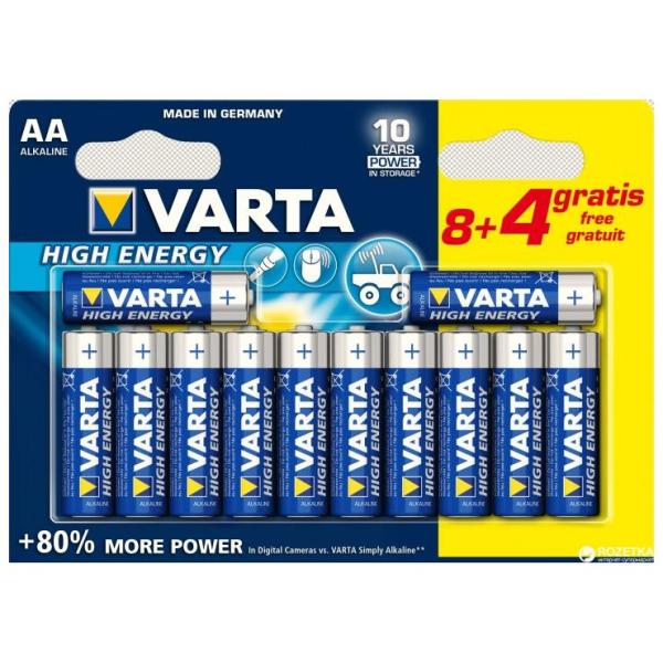 Батарейка VARTA High Energy LR6 BP12