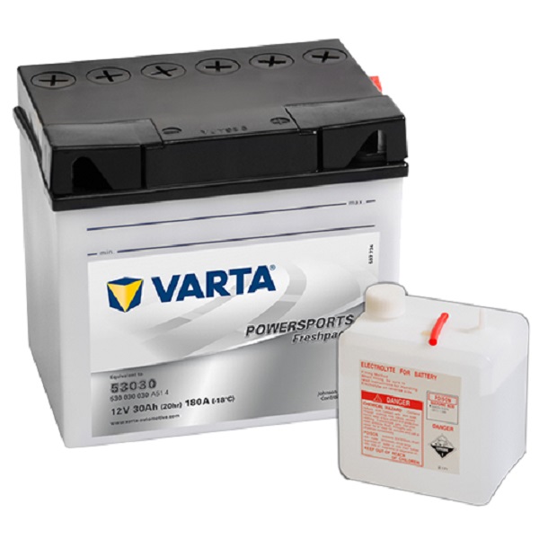 Мото аккумулятор VARTA 12В 30Ач POWERSPORTS Freshpack 530 030 030 Specs пуск.ток 300А