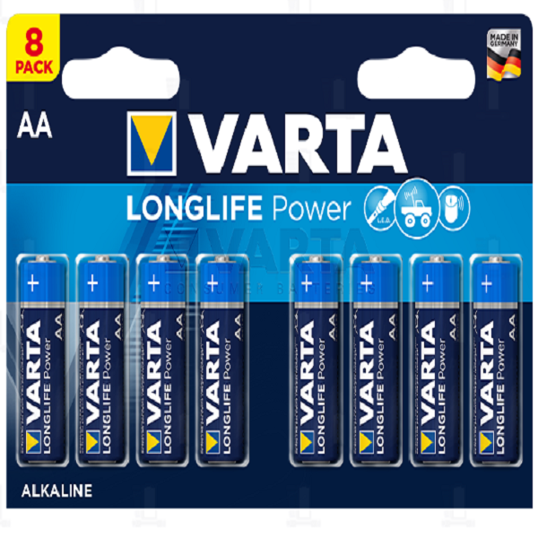 Батарейка VARTA LONGLIFE POWER LR6 BP8 (559510) (80/160)
