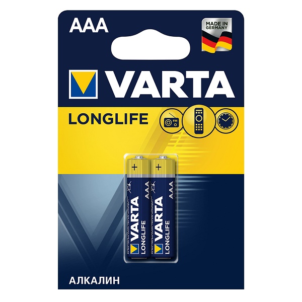 Батарейка VARTA Longlife LR03 BP2 (847037)