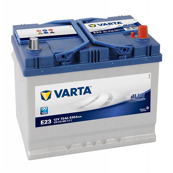 Авто аккумулятор VARTA Blue Dynamic E23 70Ач пуск.ток 630А тол.клеммы о.п. (119693)