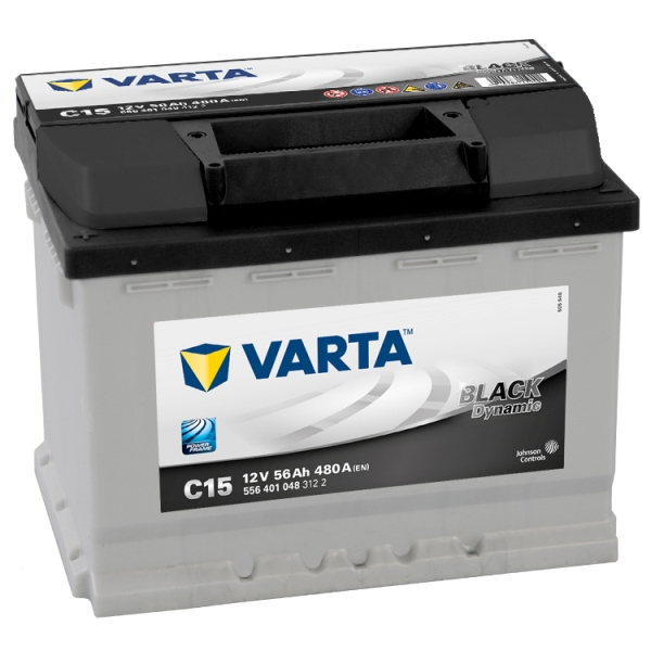 Авто аккумулятор VARTA Black Dynamic C15 56Ач пуск.ток 480A