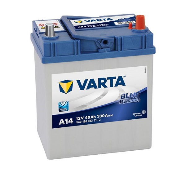 Авто аккумулятор VARTA Blue Dynamic A14 40Ач пуск.ток 330А тонк.клеммы, евр. (119617)