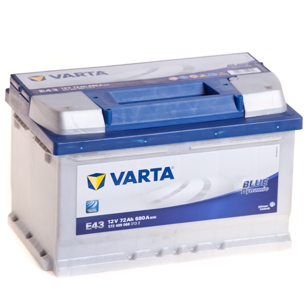 Авто аккумулятор VARTA Blue Dynamic E43 72Ач пуск.ток 680А тол.клеммы о.п. (119556)