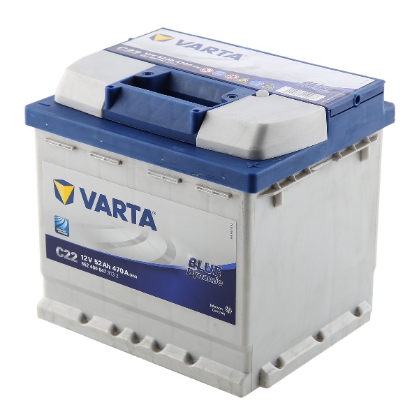 Авто аккумулятор VARTA Blue Dynamic C22 52Ач пуск. ток 470 А. (119488)