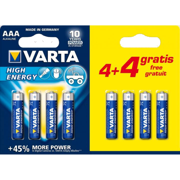 Батарейка VARTA High Energy LR03 BP12