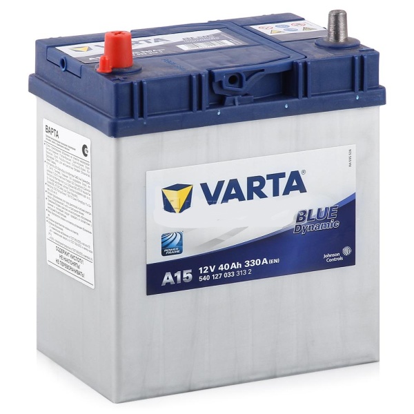 Авто аккумулятор VARTA Blue Dynamic A15 40Ач пуск.ток 330А тонк.клеммы, рос. (119624)