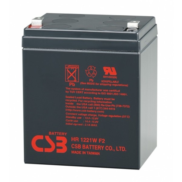 Аккумуляторная батарея CSB HR 1221W 12В 5Ач F2