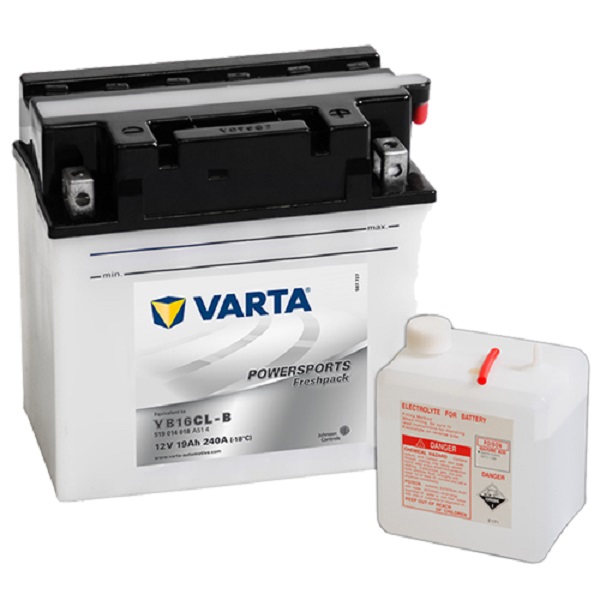 Мото аккумулятор VARTA 12В 19Ач POWERSPORTS Freshpack 519 014 018 YB16CL-B (CB16CL-B) пуск.ток 240А (140581)
