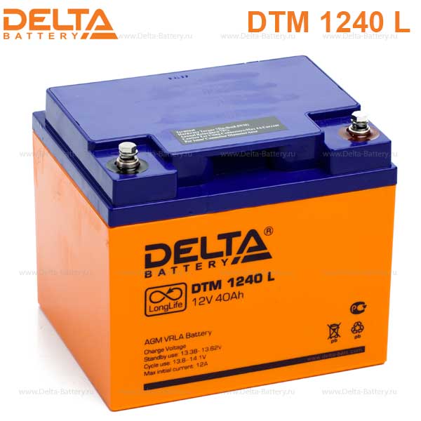 Аккумуляторная батарея DELTA DTM 1240 L 12В 40Ач