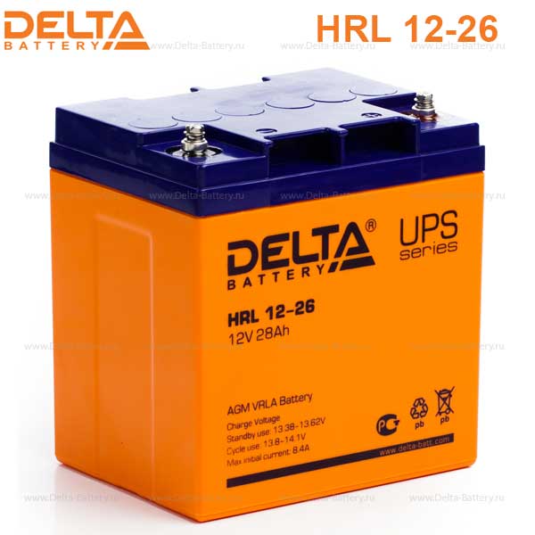Аккумуляторная батарея DELTA HRL 12-26 Х 12В 26Ач 12лет