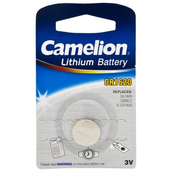 Батарейка Camelion Lithium CR1620 BP1 3В