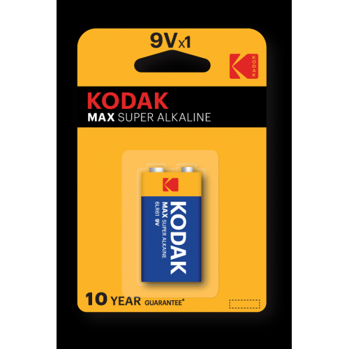 Батарейка KODAK MAX SUPER Alkaline 6LR61 BP1 (Б0005130) (1/10/200)