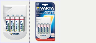 Зарядное ус-во VARTA Professional Digital USB +2xAA 2700мАч +2xAAA 1000мАч +12В адаптер 2-4ч.