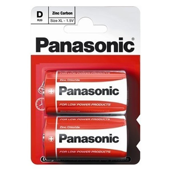 Батарейка PANASONIC ZincCarbon R20 ВР2