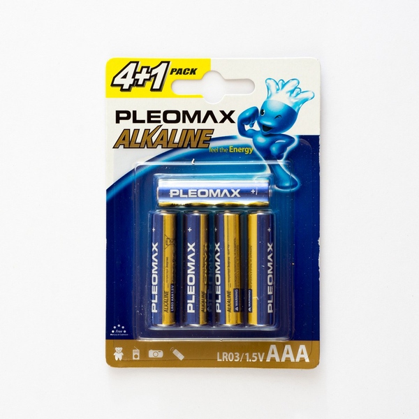 Батарейка Pleomax LR03 BP4+1 (С21218) (5/50/500)