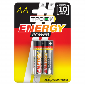 Батарейка ТРОФИ LR6 2BL ENERGY POWER ALKALINE (С34926) (2/40/320)