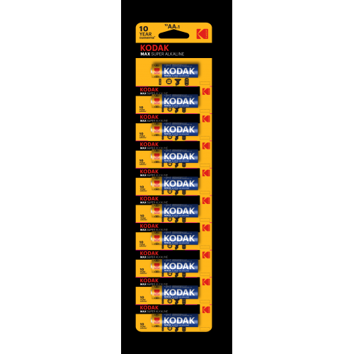 Батарейка KODAK MAX SUPER Alkaline LR6 BP10 (Б0005126) (10/100)