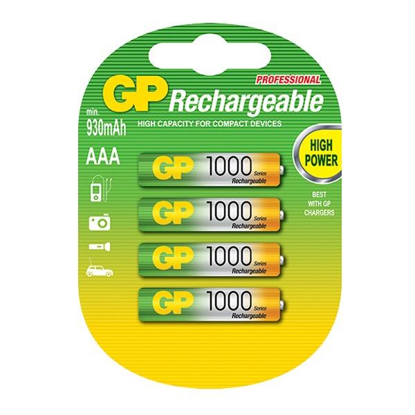 Аккумулятор GP AAA 1000мАч 100AAAHC-2DECRC4 BP4 (4/40/400)
