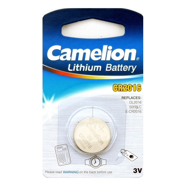 Батарейка Camelion Lithium CR2016 BP1 3В (1/50)