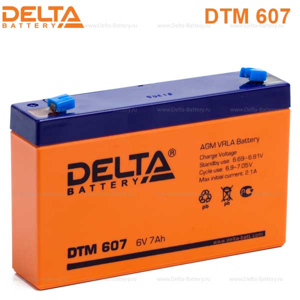 Аккумуляторная батарея DELTA DTM 607 6В 7Ач